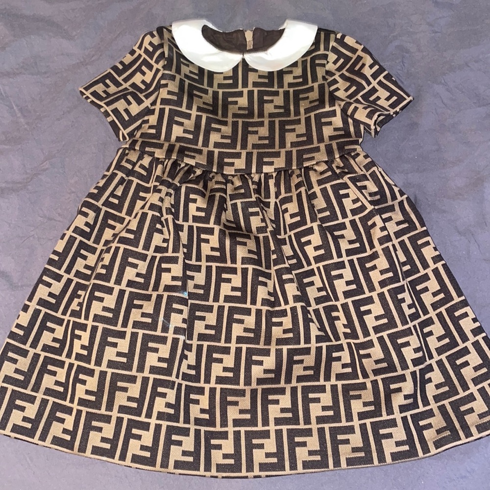 Fendi Dress.. Size 18 months.. Brown